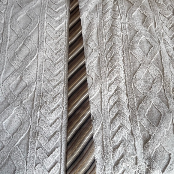 John Ashford 100% Silk Brown and Tan Striped Tie - Picture 6 of 6